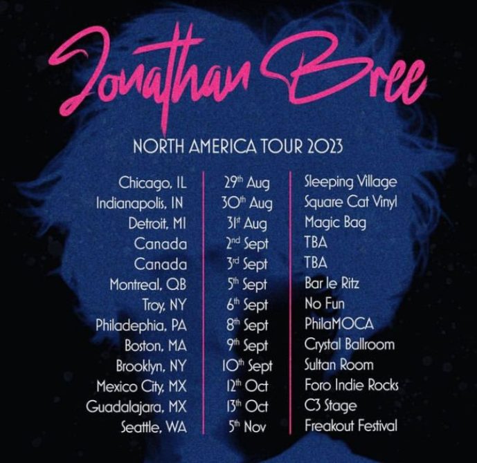 Jonathan Bree Tour 2023.