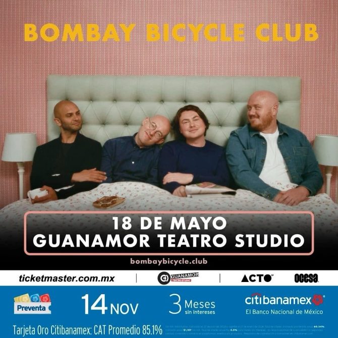 Bombay Bicycle Club concierto Guadalajara.