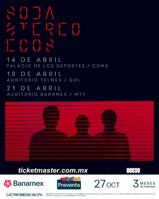 Soda Stereo ECOS trae de vuelta a Gustavo Cerati a México Soda Stereo ECOS México 2026