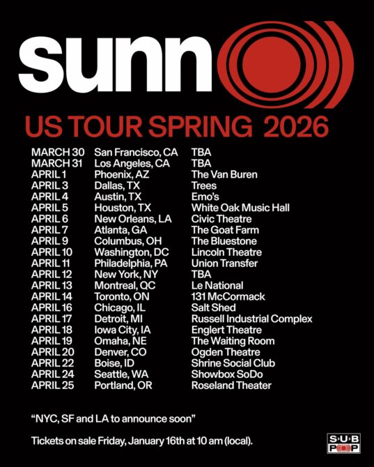 sunn O))) salta a sus raíces con "Glory black" US Tour Spring 2026