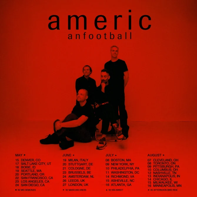 Un viaje al fondo del océano con American Football y Brendan Yates American Football Tour 2026