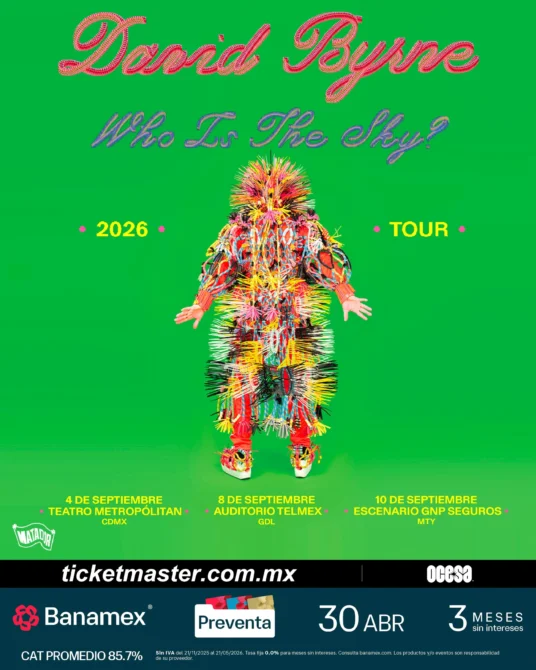 El nuevo latido de David Byrne junto a Natalia Lafourcade e IMS David Byrne Mx Tour