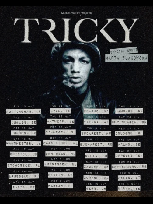 Tricky rompe el silencio con "Out of place" Tricky 2026 Tour