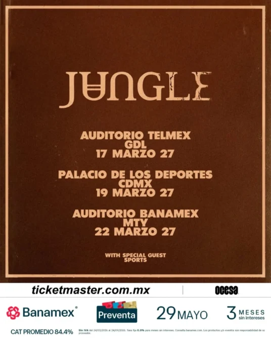 Jungle lanza "The wave" y anuncia gira por México Jungle Mexico Tour