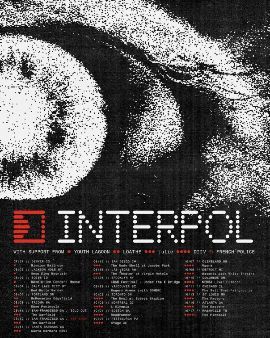Interpol estrena "This mirror weighs a ton" y "See out loud" Interpol US Tour 2026