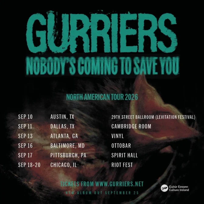 Gurriers detona rabia política en "Party lines" Gurriers North American Tour 2026