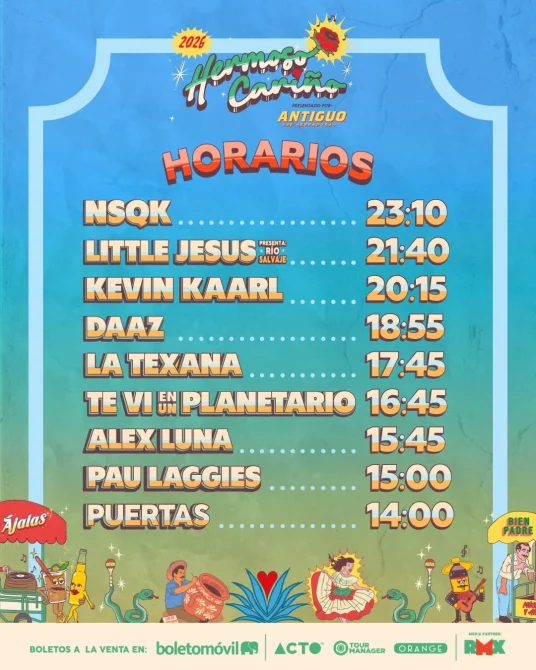 Horarios Hermoso Cariño 2026